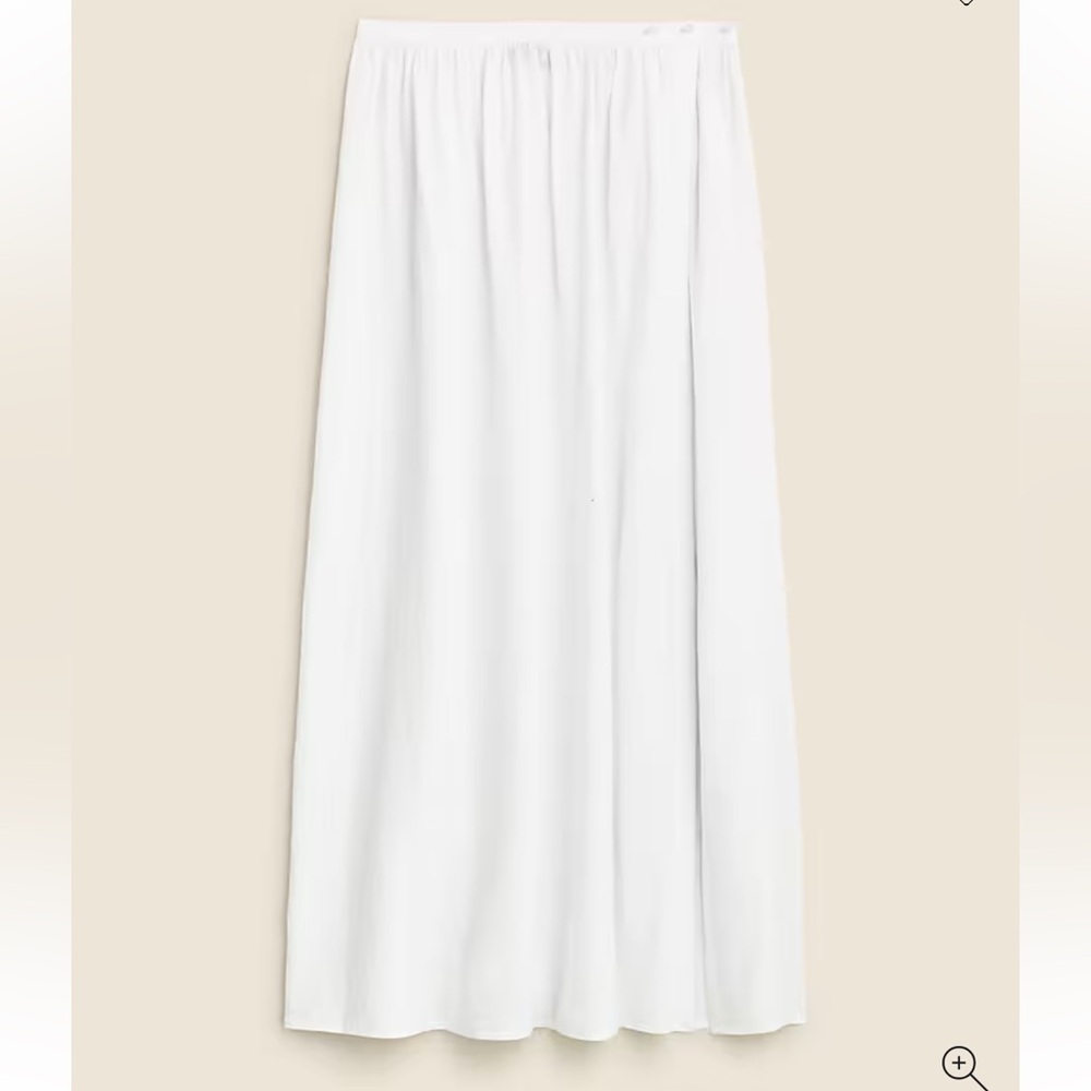J. Crew White Midi Skirt